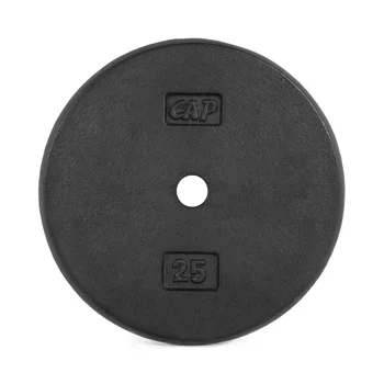 משקולת סטנדרטית ברזל יצוק צלחת משקל, 25 קילו, שחור משקל צלחות משקולת משקולות