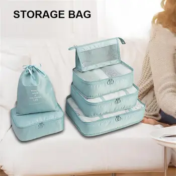 אורזת מזוודה להגדיר Dustproof מיון המזוודות תיק עמיד למים נייד בגדים סיווג שקית אחסון אחסון תיקים