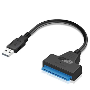 22 Pin USB SATA 2 5 כבלי מתאם כונן הדיסק קשיח חיצוני ממיר מחבר חיבור חוט אביזר USB 3 0