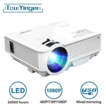 TouYinger M4 מיני LED מקרן תומך וידאו Full HD מקרן לבית קולנוע תיאטרון פיקו קולנוע מקרנים Media Player portatil