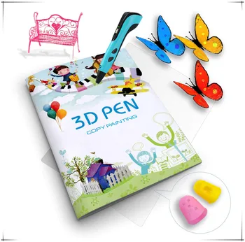 הדפסת 3D עט ציור הספר לשימוש חוזר צבעוני 22/40 תבניות נייר עבה ברור צלחת ציור תבנית 3D עט ילד מתנות