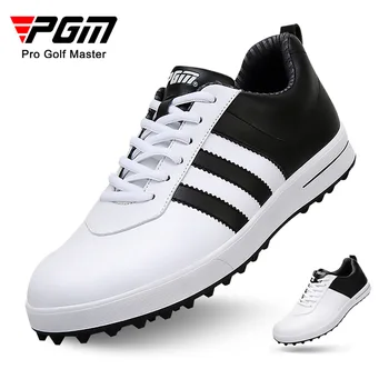 PGM גברים נעלי גולף uper סיבים Spikeless עמיד למים חיצוני ספורט פנאי מאמנים אנטי להחליק לנשימה גולף נעלי ספורט XZ089