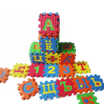 36pcs/סט אותיות האלפבית הרוסי ספרות פאזל צבעוני ילדים השטיח לשחק מזרן רך הרצפה זוחלת משטח ילדים צעצועים חינוכיים