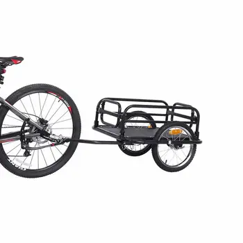 16 אינץ גלגל אופניים טריילר, קיבולת גדולה מתקפלת אופניים מטען נגרר, אוויר גלגלי העגלה על קמפינג תחת כיפת השמיים