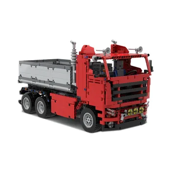 MOC-47391RC אדום משאית זבל נאספו החדרת בניין מודל 1491 חלקים לבנים מבוגרים ילדים יום הולדת מותאמת אישית צעצוע מתנות