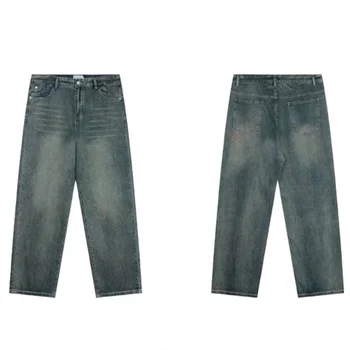 CAVEMPT סי. אי. ג 'ינס של גברים רטרו בלוי חופשי פשטות ישר C. E נשים ג' ינס