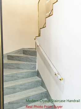 קוריאני בועה אקריליק קריסטל מדרגות 100-220cm בטוח אנטי להחליק קיר מעקות לבית/אולם התצוגה/וילה מסדרון עיצוב