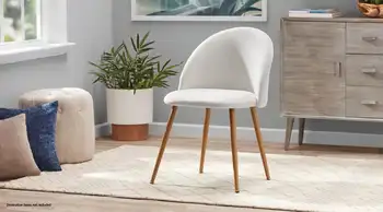 מודרני מבטא את הכיסא, קרם, לבן