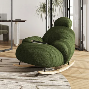 מודרני ירוק כיסאות תמיכת גב ייחודית כורסה מינימליסטי סלון כסאות נדנדה טרקלין Silla Plegable פריטים ביתיים