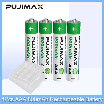 PUJIMAX AAA סוללות נטענות Pack 4Pcs 1.2 V 800mAh באיכות גבוהה Ni-MH סוללה עבור עכבר אלחוטי מקלדת אלחוטית