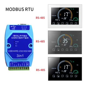 RS485 MODBUS RTU תרמוסטט חכם,לתכנות Termostato חשמלי, חימום תת רצפתי מים/גז דוודים מערכת חימום טמפרטורה