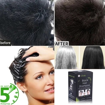 10pcs/1box הכלכלי להגדיר Dexe שיער שחור שמפו רק 5 דקות צבע שיער צבע שיער קבוע צבע שיער טיפוח שיער משלוח חינם