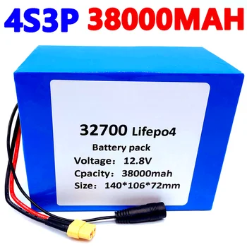 חדש 32700 Lifepo4 Batterij 4S3P 12.8 V 38Ah 4S 40A 100A Evenwichtige Bms Voor Elektrische אתחול En Ononderbroken ספק כוח 12V