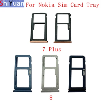 זיכרון MicroSD כרטיס SIM כרטיס מגש כרטיס ה SIM-חריץ מחזיק עבור Nokia 8 7 בתוספת מגש כרטיס ה-Sim החלפת חלקים