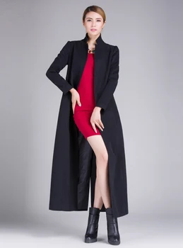 2019 חדש סלים נשים מעיל קשמיר מוצק צבע מעיל ארוך חם מוצרים