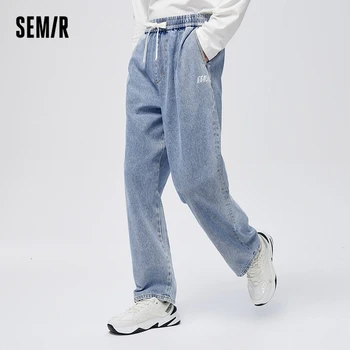 Semir ג ' ינס גברים 2023 האביב החדש משוחרר מגמה אישית הדפסה מכנסיים נוחות רחוב ישר מכנסיים