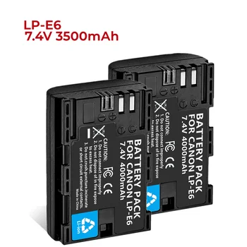1-5Pack של LP-E6,LP-E6N החלפת סוללות תואם עם CA R/5D Mark IV/5D Mark II ומצלמות BG-E14 BG-E13 BG-E11Grips