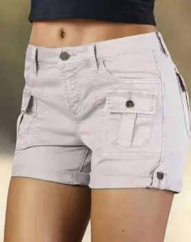 נשים מכנסיים קצרים 2023 אופנה הקיץ כיס עיצוב מקרית פשוטה מדי יום מעל הברך, מכנסיים קצרים Y2K אופנת רחוב