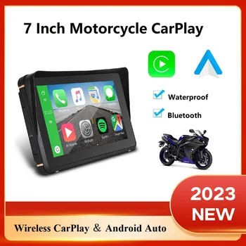 7 אינץ אופנוע אלחוטית Carplay עמיד למים CarPlay מוניטור אלחוטי תמיכה CarPlay אנד אנדרואיד אוטומטי Bluetooth