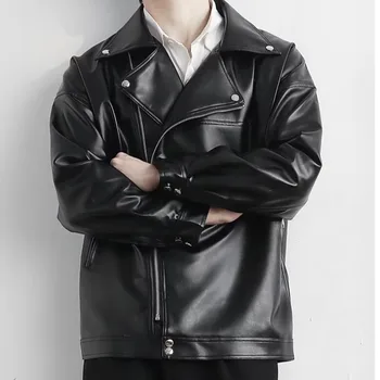 מגמה חדשה מגניב אופנוע ז ' קט עור חליפה באיכות גבוהה של גברים מעצב פאנק חמים עור קרדיגן סיטונאי