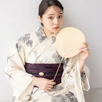 קימונו יפני יאקאטה המסורתי של נשים סגנון פורמלי ירי נסיעות זיקוקים אמנת בגדים מכותנה, פשתן, בדים,