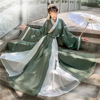 מסורתי נשים רקמה Hanfu שמלה סינית עתיקה בסגנון תלבושות במה הריקוד היפה Hanfu Originale הנסיכה תלבושות
