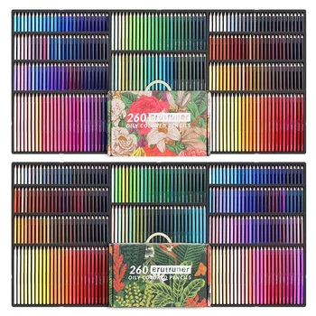 Brutfuner 260/520 צבעים מקצועיים צבע השמן סט עפרונות שרטוט בעיפרון צבעוני על ציור צביעה הספר ציוד אמנות