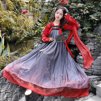 סינית אלגנטית Hanfu תחפושת העתיקה הנסיכה בתחפושת מסורתית שושלת טאנג הבמה התלבושת הנשית השמלה 90