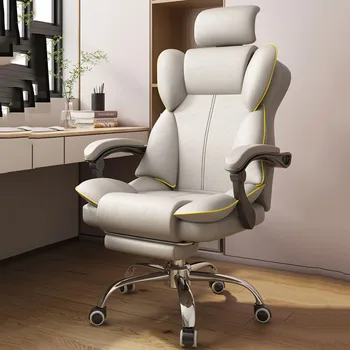 המבטא כרית הכיסא במשרד עור לגלגל איפור כורסת עיסוי מחשב, כסא ארגונומי Cadeiras דה גיימר ריהוט מודרני
